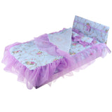 Maxbell Maxbell 60cm Doll Accessories, Floral Print Bedding Set with Mattress, Pillows and Sheet Set, For Night Lolita Dolls, Kids Christmas Gifts