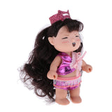 Maxbell Maxbell Mini Soft Baby Dolls Toy Keychain Silicone Princess Mini Doll Miniature Dollhouse Kit with Clothes For Christmas Birthday Festival Gift