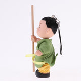 Maxbell Maxbell 4inch Height Dollhouse Miniature Dolls Figures Soft Plastic Mini Chinese Kung Fu  Doll Cute Keychain Keyring Pendant  Doll Toys