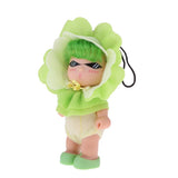 Maxbell Maxbell 4inch 10cm Adorable Farm Vegetable Doll Little Doll in Green Hairband Suit Home Display Decor