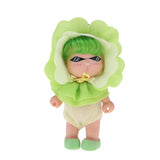 Maxbell Maxbell 4inch 10cm Adorable Farm Vegetable Doll Little Doll in Green Hairband Suit Home Display Decor