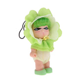 Maxbell Maxbell 4inch 10cm Adorable Farm Vegetable Doll Little Doll in Green Hairband Suit Home Display Decor