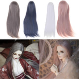 Maxbell Maxbell 1/3 Male BJD Long Straight Hair Wig for Normal 70cm Uncle Dolls DIY Accessories Gray