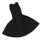 Maxbell Fashion Doll Sleeveless Dress Party Clothes, 12inch Girl Doll Mini Skirt, For 1/6 BJD Dolls For Blythe Dolls Accessory (Black) - Aladdin Shoppers