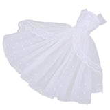 Maxbell Stylish 1/6 BJD Fashion Doll Dress Form Wedding Dress Evening Gown Pettiskirt Garment For 12inch Doll Party Dancing Outfit White - Aladdin Shoppers
