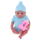 Maxbell Maxbell Lifelike Realistic Reborn Girl Doll 10 Inch Soft Vinyl Weighted Reborn Doll with Clothes and Nursing Bottle Kids Birthday Gift