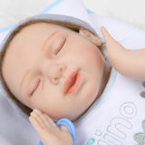 Maxbell Hand Painted Reborn Kits - Real Touch Full Vinyl 20inch Reborn Infant Baby Doll Mold - American Newborn Sleeping Baby Dolls - Aladdin Shoppers