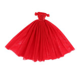 Maxbell Fashion Handmade Strapless Wedding Dress With Veil For 1/6 Doll Dress Up Accessory - Aladdin Shoppers