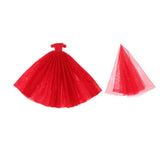 Maxbell Fashion Handmade Strapless Wedding Dress With Veil For 1/6 Doll Dress Up Accessory - Aladdin Shoppers