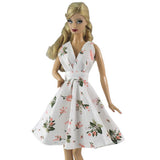 Maxbell 1/6 Trendy Doll Floral Dress Skirt Outfit for Blythe 12inch 1/6 BJD Dolls DIY Making Accessories - Aladdin Shoppers