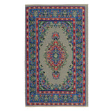 Maxbell Maxbell 1/12 Dollhouse Miniature Rug Turkish Style Carpet Floor Covering Blue Area Rug