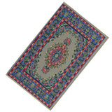 Maxbell Maxbell 1/12 Dollhouse Miniature Rug Turkish Style Carpet Floor Covering Blue Area Rug