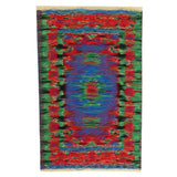 Maxbell Maxbell 1/12 Dollhouse Miniature Rug Turkish Style Carpet Floor Covering Blue Area Rug