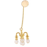 Maxbell Maxbell Dollhouse Miniature Furniture 1:12 Doll House Accessories Mini Ceiling Lamp Chandelier - Golden