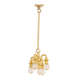 Maxbell Maxbell Dollhouse Miniature Furniture 1:12 Doll House Accessories Mini Ceiling Lamp Chandelier - Golden