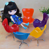 Maxbell 1/6 Scale BJD Doll Purple Lounge Swan Chair Model for Hot Toys Figures for Blythe Takara Room Life Scenes Decor - Aladdin Shoppers