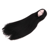 Maxbell Maxbell Doll Head with Long Straight Hair, DIY Accessories For 12inch Dolls, For 1/6 BJD Girl Dolls Body DIY Parts (Black Hair)