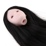 Maxbell Maxbell Doll Head with Long Straight Hair, DIY Accessories For 12inch Dolls, For 1/6 BJD Girl Dolls Body DIY Parts (Black Hair)