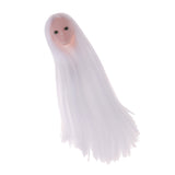 Maxbell Maxbell Doll Head with Long Hair, DIY Accessories For 12inch Dolls, For 1/6 BJD Girl Dolls Body DIY Parts (White Hair)