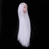 Maxbell Maxbell Doll Head with Long Hair, DIY Accessories For 12inch Dolls, For 1/6 BJD Girl Dolls Body DIY Parts (White Hair)