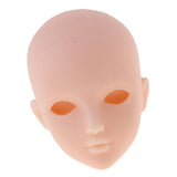 Maxbell Maxbell Plastic Female Doll Head Sculpt without Eyes for 1/6 BJD OB Doll Custom Accs Practise Make Up