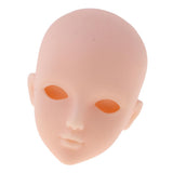 Maxbell Maxbell Plastic Female Doll Head Sculpt without Eyes for 1/6 BJD OB Doll Custom Accs Practise Make Up