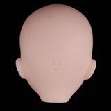 Maxbell Maxbell Plastic Female Doll Head Sculpt without Eyes for 1/6 BJD OB Doll Custom Accs Practise Make Up