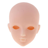 Maxbell Maxbell Plastic Female Doll Head Sculpt without Eyes for 1/6 BJD OB Doll Custom Accs Practise Make Up