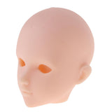 Maxbell Maxbell Plastic Female Doll Head Sculpt without Eyes for 1/6 BJD OB Doll Custom Accs Practise Make Up