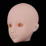 Maxbell Maxbell Plastic Female Doll Head Sculpt without Eyes for 1/6 BJD OB Doll Custom Accs Practise Make Up