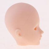 Maxbell Maxbell Plastic Female Doll Head Sculpt without Eyes for 1/6 BJD OB Doll Custom Accs Practise Make Up