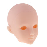 Maxbell Maxbell Plastic Female Doll Head Sculpt without Eyes for 1/6 BJD OB Doll Custom Accs Practise Make Up