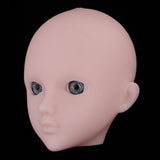 Maxbell Maxbell OOAK  Doll Jointed Blank Head Carving Sculpt with Gray Eyes for 1/6 BJD Doll, MSD Accessory