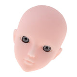 Maxbell Maxbell OOAK  Doll Jointed Blank Head Carving Sculpt with Gray Eyes for 1/6 BJD Doll, MSD Accessory