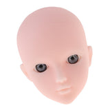Maxbell Maxbell OOAK  Doll Jointed Blank Head Carving Sculpt with Gray Eyes for 1/6 BJD Doll, MSD Accessory