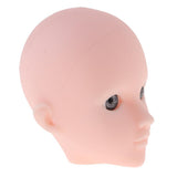 Maxbell Maxbell OOAK  Doll Jointed Blank Head Carving Sculpt with Gray Eyes for 1/6 BJD Doll, MSD Accessory