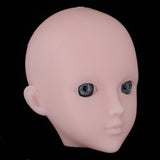 Maxbell Maxbell OOAK  Doll Jointed Blank Head Carving Sculpt with Gray Eyes for 1/6 BJD Doll, MSD Accessory