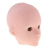 Maxbell Maxbell Beautiful Female Brown Eyes No Makeup Head for 1/6 BJD OB Doll DIY Making Body Parts