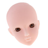 Maxbell Maxbell Beautiful Female Brown Eyes No Makeup Head for 1/6 BJD OB Doll DIY Making Body Parts