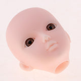 Maxbell Maxbell Beautiful Female Brown Eyes No Makeup Head for 1/6 BJD OB Doll DIY Making Body Parts