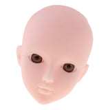 Maxbell Maxbell Beautiful Female Brown Eyes No Makeup Head for 1/6 BJD OB Doll DIY Making Body Parts