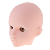 Maxbell Maxbell Beautiful Female Brown Eyes No Makeup Head for 1/6 BJD OB Doll DIY Making Body Parts