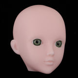 Maxbell Maxbell Beautiful Female Green Eyes No Makeup Head for 1/6 BJD OB Doll DIY Making Body Parts