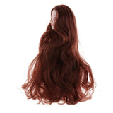 Maxbell Maxbell 1/6 Female Ball Joint Doll Head Carving Sculpt with White Straight Hair Wig for BJD for MSD Doll