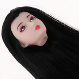 Maxbell Maxbell Kids Toys Doll Head with Long Black Hair, DIY Accessories For 12inch Dolls, For 1/6 BJD Dolls Body Parts