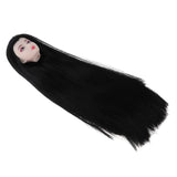 Maxbell Maxbell Kids Toys Doll Head with Long Black Hair, DIY Accessories For 12inch Dolls, For 1/6 BJD Dolls Body Parts