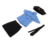 Maxbell Stylish 1/3 BJD Doll Clothes Policewoman Uniform - Shirt Skirt Cap Outfits For Night Lolita BJD Fashion Girl Doll - Aladdin Shoppers