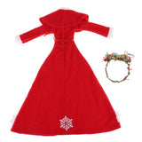 Maxbell 3pcs Long Sleeve Dress Suit for 1/3 BJD Night Lolita Christmas Costume Accessories - Aladdin Shoppers