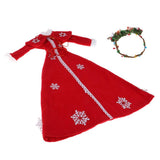 Maxbell 3pcs Long Sleeve Dress Suit for 1/3 BJD Night Lolita Christmas Costume Accessories - Aladdin Shoppers