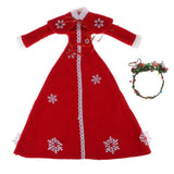 Maxbell 3pcs Long Sleeve Dress Suit for 1/3 BJD Night Lolita Christmas Costume Accessories - Aladdin Shoppers